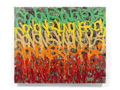 Dirty South by (John Andrew Perello dit) Jonone, 2013, Acrylique et enduit sur toile, sold Jan 2019