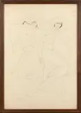 Les trois grâces by Lado Gudiashvili, 1923, Crayon et rehauts de sanguine sur papier, sold Mar 2019