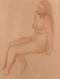 Ensemble de deux dessins by André Derain, Sanguine sur papier, sold Mar 2019
