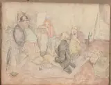 Chez le recéleur - Circa 1908 by J. Pincas dit Pascin, Aquarelle et encre sur papier, sold Mar 2019