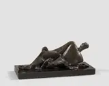 L'homme couché by Léon Indenbaum, Bronze à patine brune nuancée, sold Mar 2019