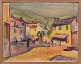 Place à Bagnères-de-Bigorre by Albert Gleizes, 1908, Aquarelle et crayon sur papier, sold Mar 2019