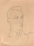 Portrait d'Hubert de Saint-Sénoch by Jean Cocteau, 1942, Crayon sur papier, sold Mar 2019