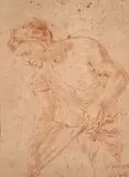 Etude de terrassier by Pierre Puget, Sanguine, sold Feb 2019