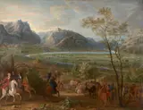 La prise du fort de Joux par le marquis de Duras en juin 1674 by Adam Frans van der Meulen, Huile sur toile, sold Feb 2019