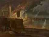 Le sac de la ville d'Anvers by Daniel van Heil, Huile sur cuivre, sold Feb 2019