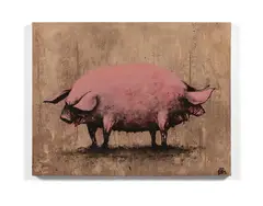 Double cochon - Circa 2007 by Dran, Acrylique sur toile, sold May 2019