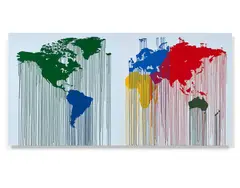Global liquidation by Zevs, 2011, Acrylique sur toiles (diptyque), sold May 2019