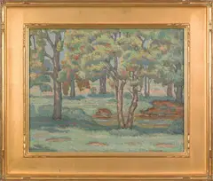 landscape by Joseph B. Grossman, oil on canvas, sold Oct 2006