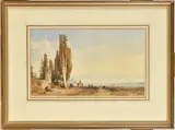 Florence by Félix Ziem, 1847, Aquarelle, sold Jun 2022