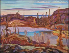 Morning, Great Bear Lake by A. Y. Jackson, 1938, oil on canvas, sold May 2012