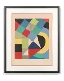 Composition by Sonia Delaunay, circa 1960, Lithographie en couleurs, sold May 2019