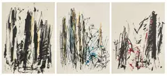 Trees by Joan Mitchell, 1992, Suite de 3 lithographies en couleurs, sold May 2019