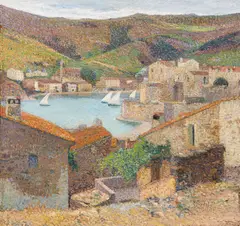 Vue de Collioure - Circa 1930 by Henri Martin, Huile sur toile, sold Jun 2019
