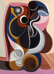 Composition by Auguste Herbin, 1930, Huile sur toile, sold Jun 2019