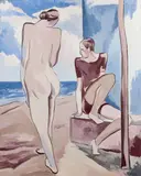 Femmes au bord de la mer by Alberto Magnelli, 1922, Huile sur toile, sold Jun 2019