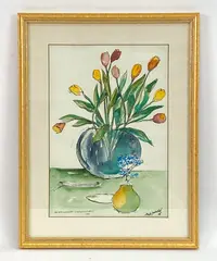 Untitled by Hank Laventhol, Still life watercolor, sold Apr 2025