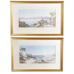 Iscia, Bay Of Naples; The Borromean Islands Lagio Maggiore by Charles Rowbotham, sold Oct 2026