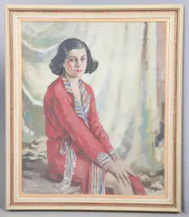 Portrait Of A Lady by Francis Wynne Thomas, oil on canvas, sold Oct 2026