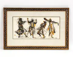 Untitled by Ted Jaslow, Absract ink & wash, offered Apr 2025