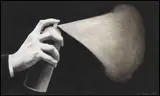 Hand, Spray Can and Spray by Chris Cran, 1984, charcoal and chalk on paper, sold Sep 2012