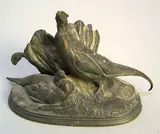 match holder with pheasants by Auguste-Nicolas Cain, bronze, sold May 2006