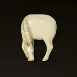 Grasendes Pferd. 2. Hälfte 18. Jahrhundert by Edo-Zeit Japanisch, Elfenbein. 5 cm (2 in.), sold Nov 2015
