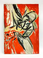 Abstract by Angelo Savelli, Oil on canvas, sold Jun 2025