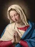 La Vierge en prière by dit Sassoferrato Giovanni Battista Salvi, Huile sur toile, sold Nov 2019
