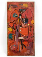 Abstract by Joann Gedney, Oil on canvas, sold Sep 2025