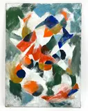 Abstract by Jacob Semiatin, Oil on canvas, sold Sep 2025