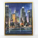Midtown Manhattan by Lawrence Kelsey, Oil on canvas, offered Sep 2025