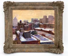 Greenwich Village, New York by Anthony Springer, Oil on canvas, sold Sep 2025
