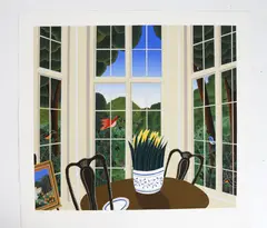 Untitled by Thomas McKnight, "still life" serigraph, offered Oct 2025