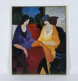 Two friends by Itzchak Tarkay, Lithograph, sold Nov 2025