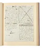 Littérature et Philosophie mêlées. Journal des idées, des opinions et des lectures d’un jeune Jacobite de 1819 by Hugo, Petites salissures, traces de pliures, restaurations de papier, étui frotté., sold Nov 2019