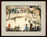 winter landscape by John Whorf, watercolor on paper, sold Oct 2005