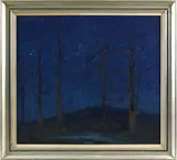 nighttime landscape by Daniel Owen Stevens, oil on canvas, sold Oct 2005