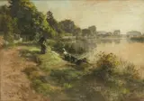 Les Lavandières by Léon Augustin Lhermitte, 1903, Pastel, sold Dec 2008