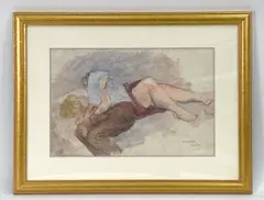 Untitled by Raphael Soyer, Watercolor, sold Dec 2025
