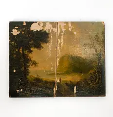 A forest landscape by Patrick Nasmyth, Early 19th century oil painting on small wood panel, sold Dec 2025