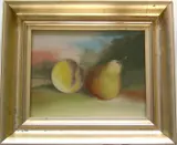 still life of fruit by J Bowers, pastel on paper, sold May 2005