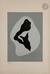 Composition by Jean Arp, Lithographie en couleurs, sold Oct 2019