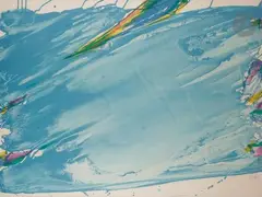 Bleu de Loire by Olivier Debré, vers 1990, Lithographie en couleurs, sold Oct 2019