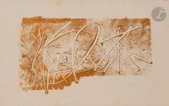 Composition by Nicolas de Staël, 1945, Monotype en ocre, sold Oct 2019