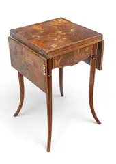 Walnut Games Table, Ca. 1900, Depth 17.25" by Émile Gallé, Ca. 1900, sold Oct 2026