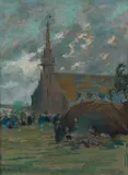 Sainte Anne La Palud by Mathurin Janssaud, Pastel, sold Dec 2007