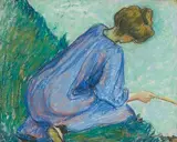 Fanny Fénéon à la pèche by Jean Peske, 1899, Pastel, sold Dec 2007