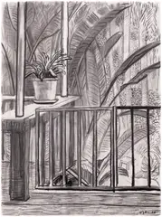 Deck Gate by David Hockney, 2000, charcoal on paper​, sold Oct 2026