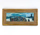 Abstract Impressionist by Naomi Lorne, Oil on board, sold Feb 2026